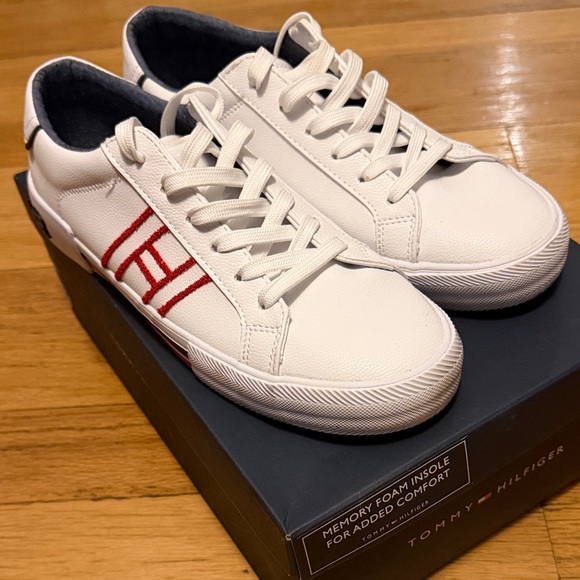 Tommy Hilfiger Other - Tommy Hilfiger White and Red Men's Sneakers